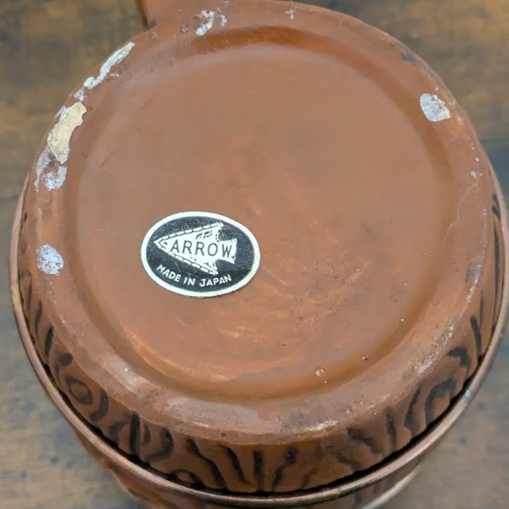 VTG Beer Mug Souvenir Galveston Texas‎ Barrel Design Ceramic Handle Kitsch Japan - Picture 9 of 11